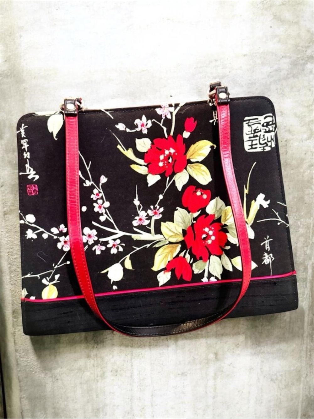 Vintage Structured Floral Women's Bag